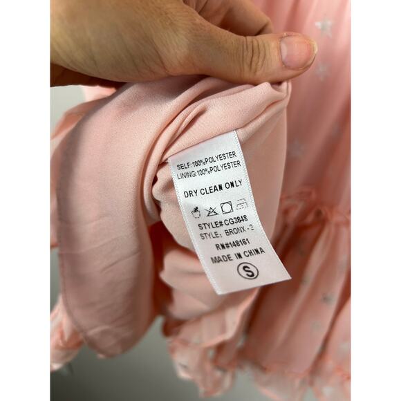 Buddy Love NWT Bronx Ballet Slipper Dress Silver Foil Star Print Small - Picture 4 of 8